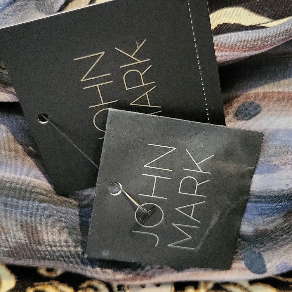 John Mark Multimedia Button Down Tunic Blouse NWT - image 10